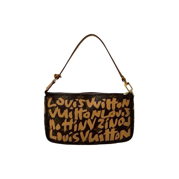 LOUIS VUITTON Brown Monogram Leather Pochette Bag - Picture 4 of 9